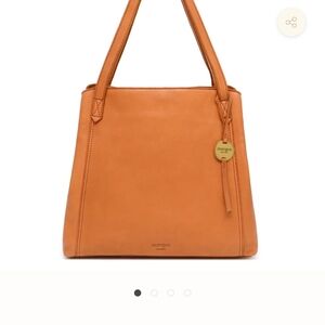 margot Tan Leather Tote Bag